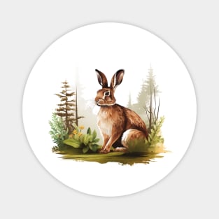 Wild Rabbit Magnet